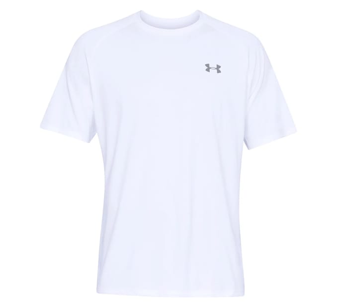 Under Armour UA Tech 2.0 SS Tee-WHT Heren Sportshirt - Wit - Overcast Grijs