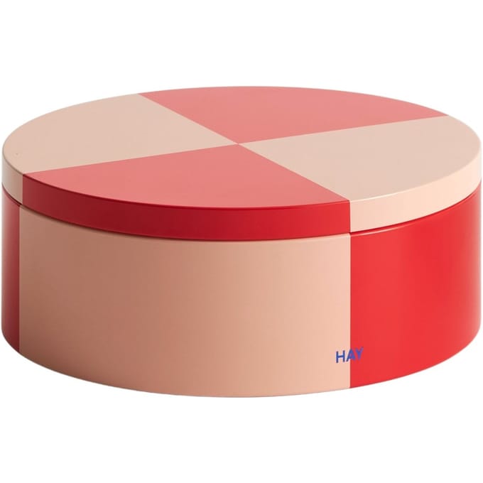 HAY Blikken Container Rond - HAYTinRedSoftPink