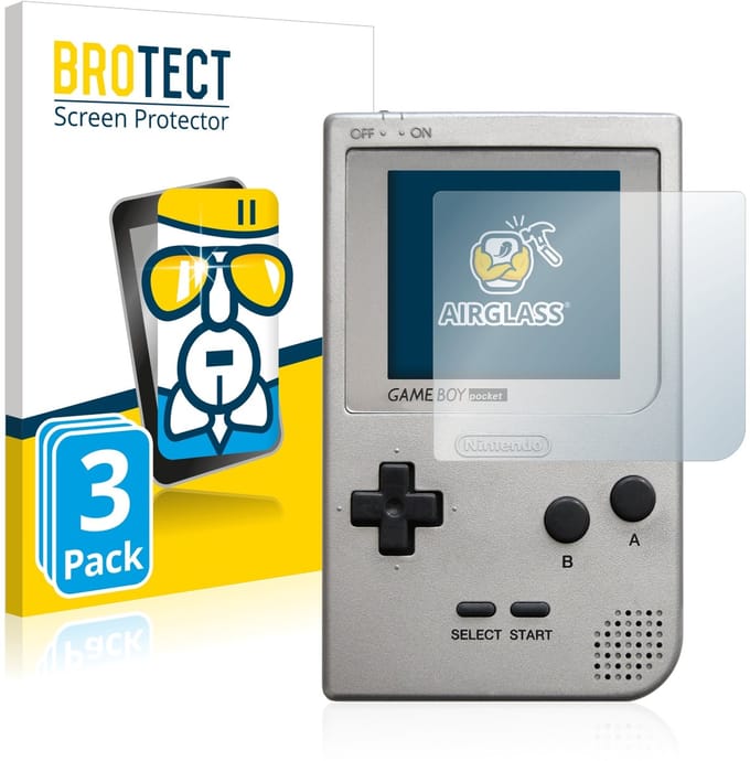 Screenprotector 3 Stuks voor Nintendo Gameboy Pocket Beschermglas transparant