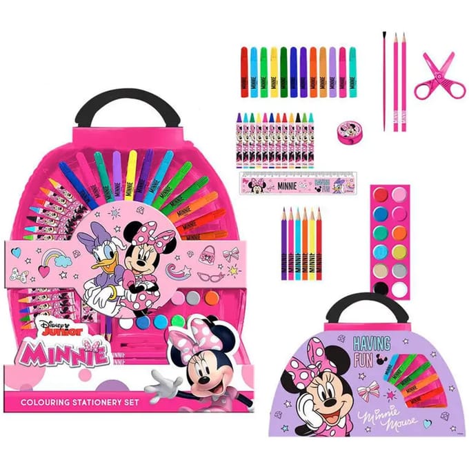 Minnie Mouse Tekenkoffer Set (50 Onderdelen) - Disney - Roze