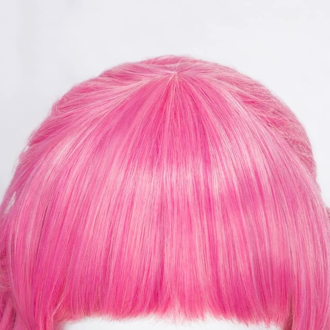 Perona Cosplay Pruik uit One Piece met Pruik en Net, Roze, Hittebestendig, met Vance pink