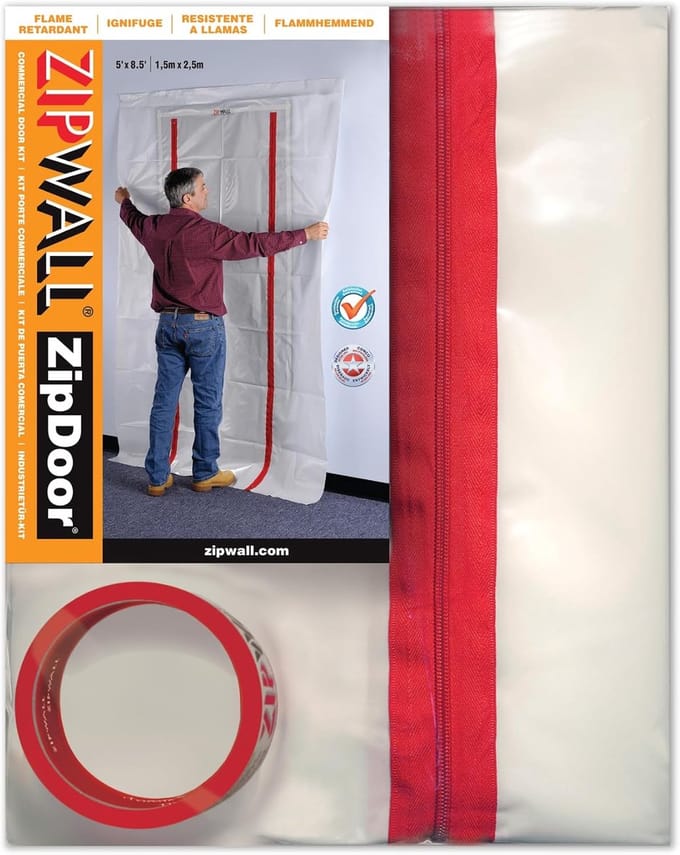Deur Kit - Stofdeur - Stofvrij Werken - Snel Op te Zetten - Rood