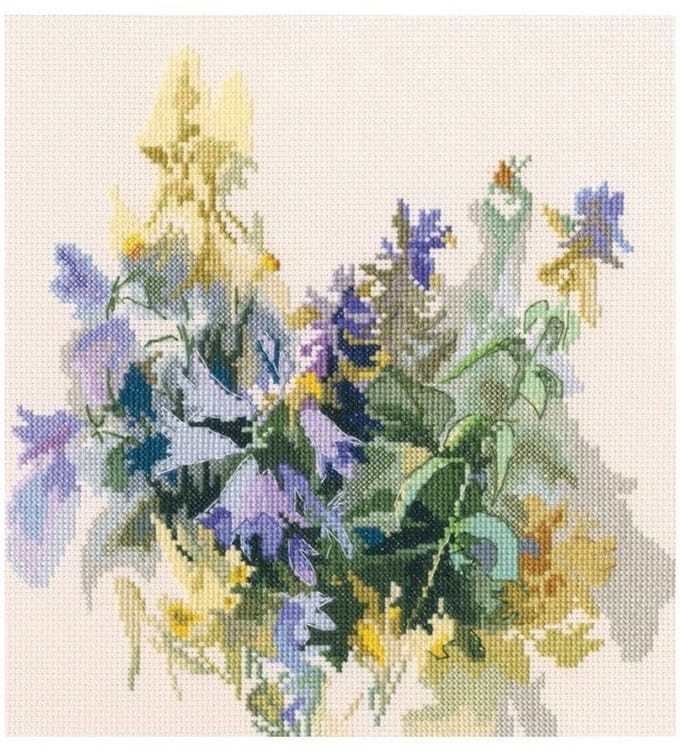 Borduurpakket bos klok bloemen