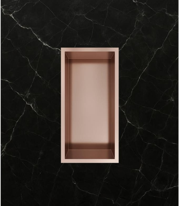Hotbath &More BOX015 inbouwnis 30x15x10cm geborsteld koper PVD
