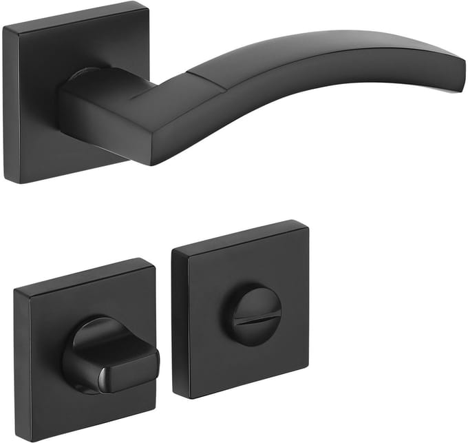 Deurkruk set INGVAR D/D R WC zwart