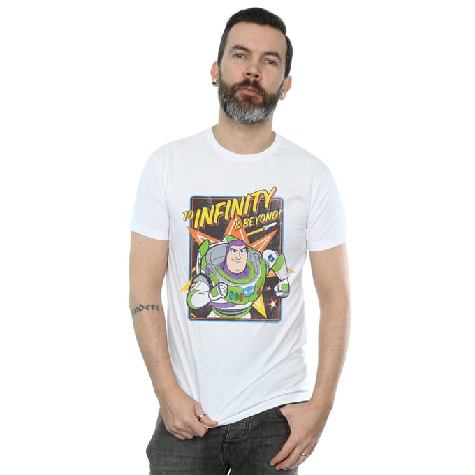 Disney Heren Toy Story 4 Buzz To Infinity T-Shirt (Wit)