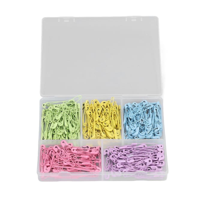 Épingles de sûreté de couleurs mélangées Épingles de sûreté en acier inoxydable Bricolage Épingles à couchettes pour artisanat domestique Type 1 white