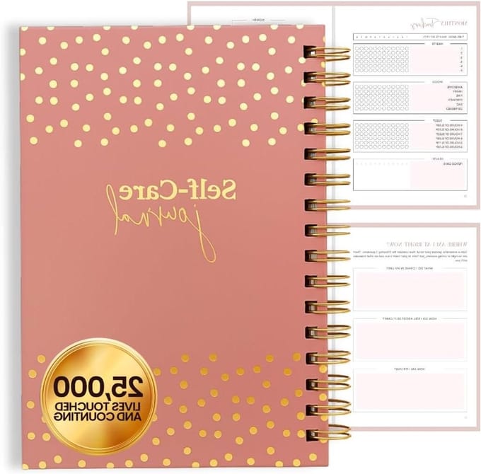 Zelfzorg Dagboek - Wellness Dagboek - Persoonlijke Ontwikkeling - Ongedateerde Planner - A5 Formaat - Roze