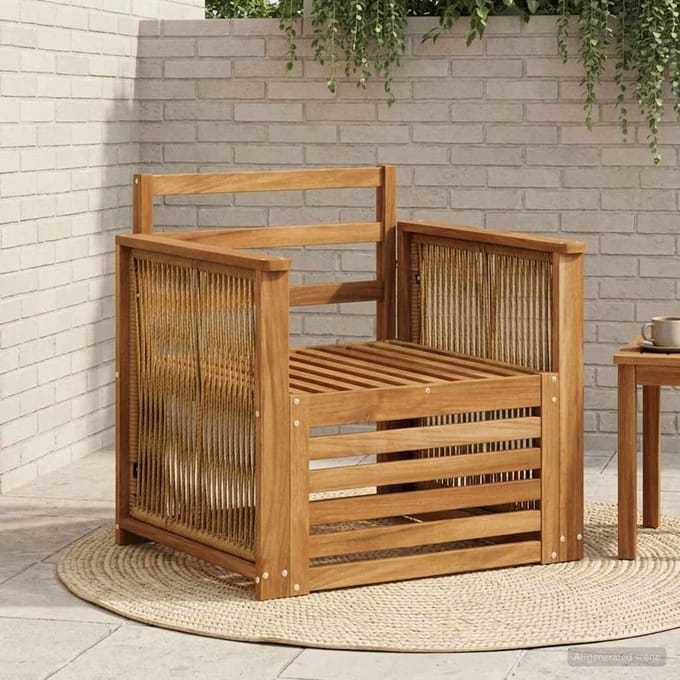 vidaXL - Buiten - Midden - Sofa - Naturel