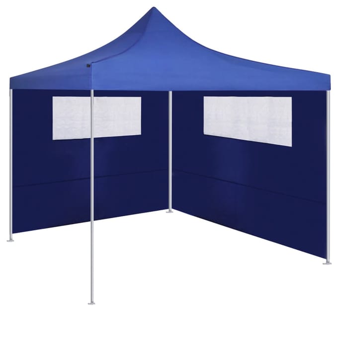 vidaXL - Prieelzijwand - met - ramen - 6x2 - m - blauw