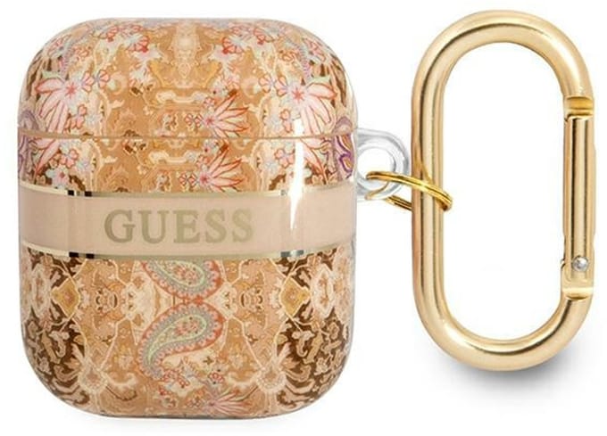 Guess Paisley Strap Collection - AirPods Hoesje - Goud - Luxe Design - Beschermend