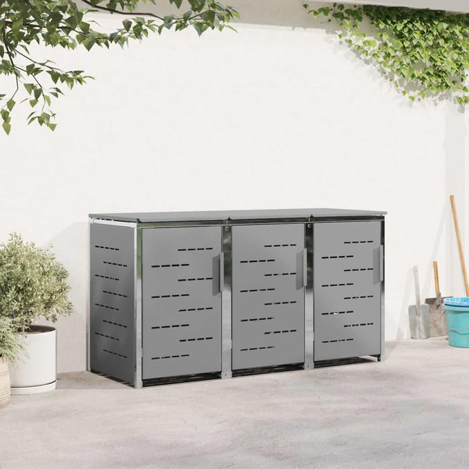 vidaXL - Containerombouw - Roestvrij - staal - Grijs