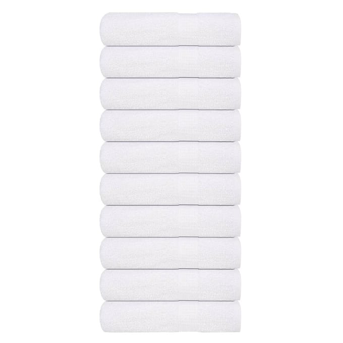 vidaXL - Douchehanddoeken - FROGN - 10 - st - 70x140 - cm - 360 - g/m² - wit