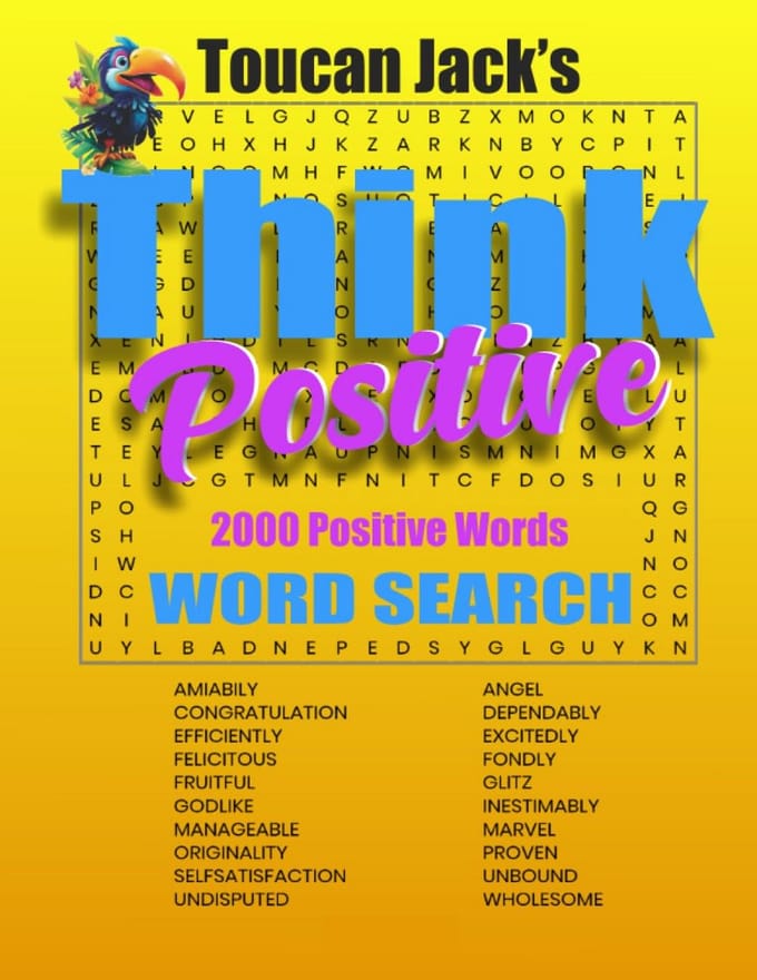 Woordzoekpuzzelboek met 2000 Positieve Woorden | 100 Puzzels | Groot Lettertype