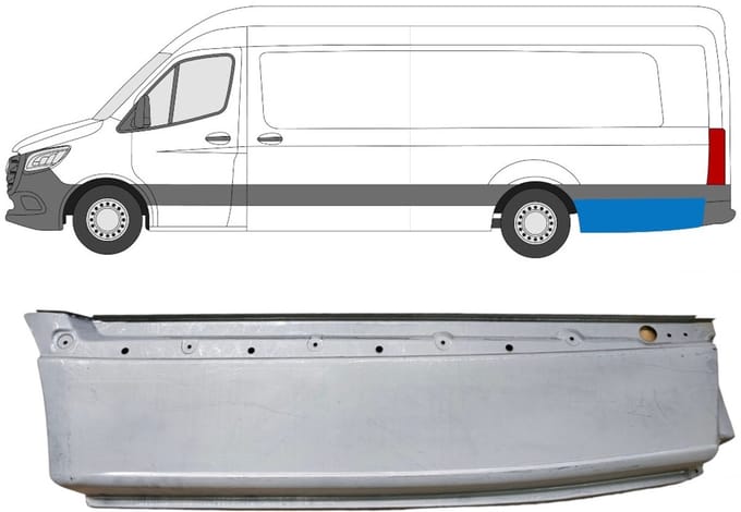 Reparatiepaneel achterspatbord voor Mercedes Sprinter 2018- / Links
