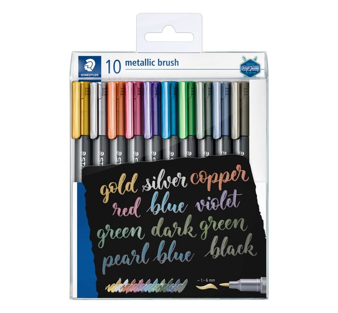 Staedtler Marker metallic brush 10 pcs in set