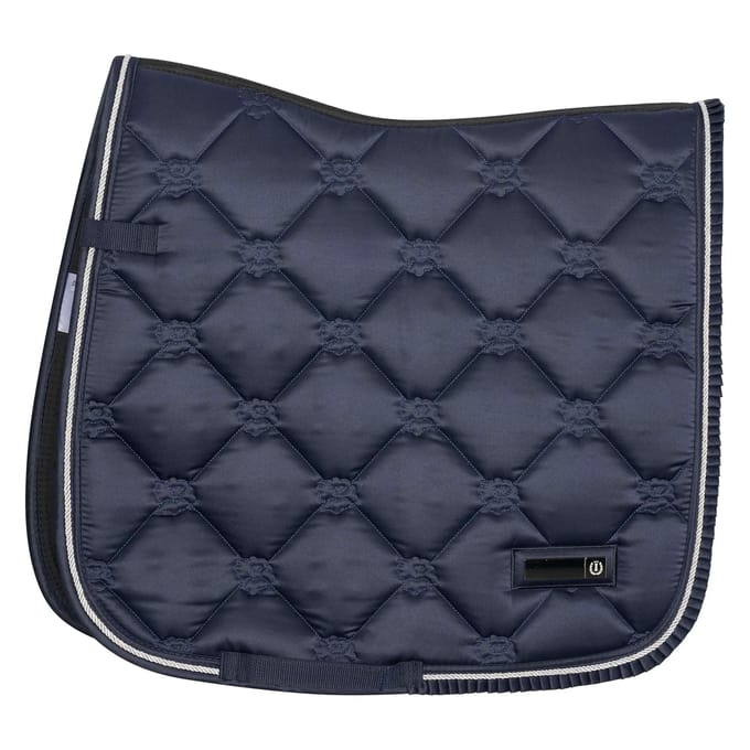 Imperial Riding - Zadeldek Lovely - Luxe Bies Met Ruches - Navy - Cob Dressuur