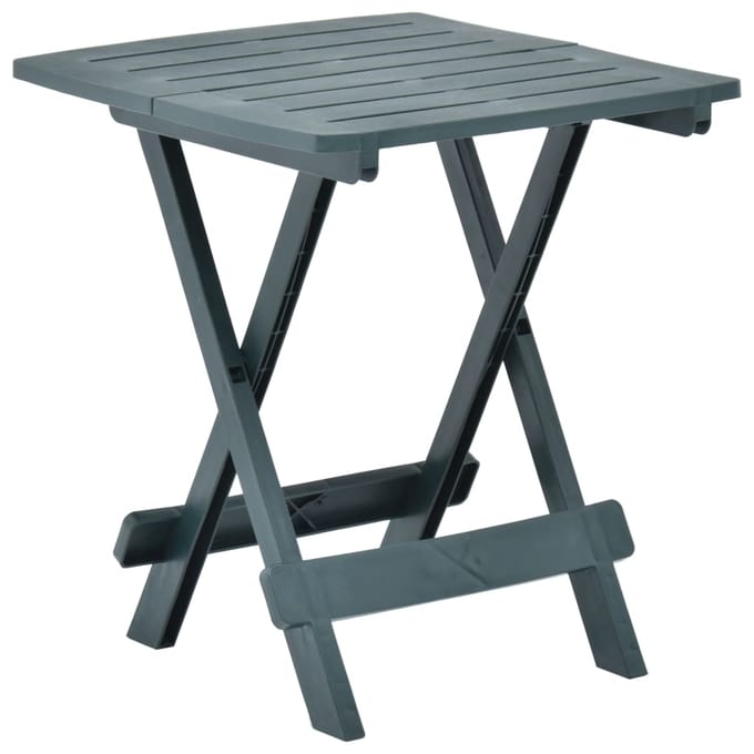 vidaXL - Tuintafel - inklapbaar - 45x43x50 - cm - kunststof - groen