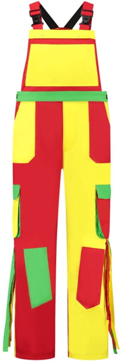 Tuinbroek polyester/katoen gr-ge-ro-franje maat 44