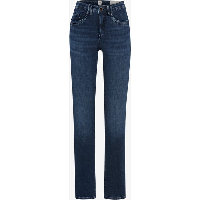 Brax Dames Jeans  Style CAROLA USED REGULAR BLUE, denim blauw regular, maat 42