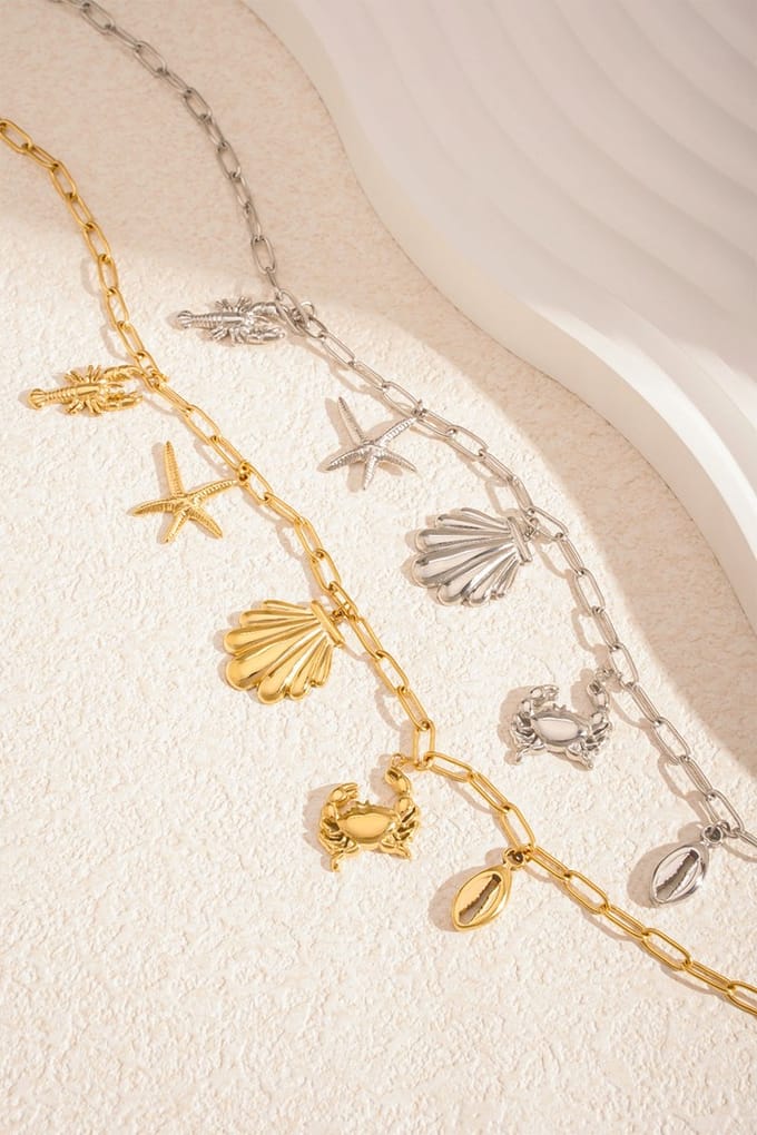 Ketting - Ocean Breeze - Zilverkleurig - Summervibes - Strand - Zee