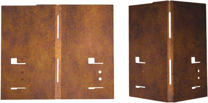 Hoek voor borderrand, cortenstaal border, kantopsluiting, 8 x 8 x 13,5 cm