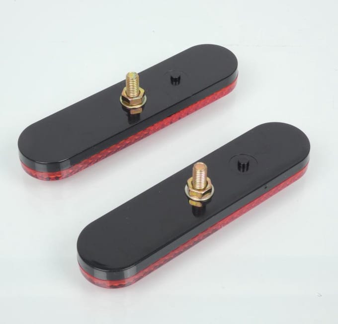 RMS-goedgekeurde rode schroefreflector 95x25mm voor motoren Nieuw
