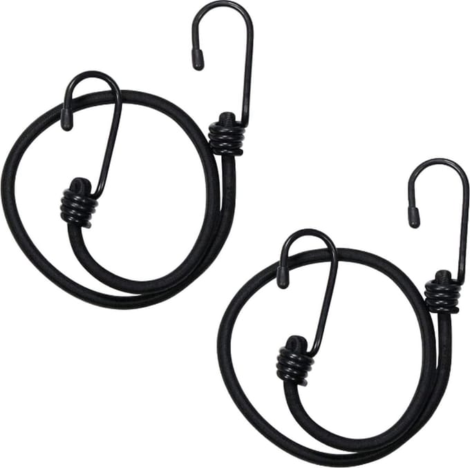 Apron Cart Straps - elastisch - set van 2 - zwart - golfkar -golftrolley