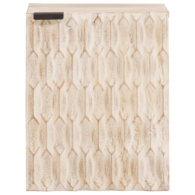 vidaXL - Hangende - Badkamerkast - Wit - 38 - x - 33 - x - 48 - cm - Massief - Mango - Hout