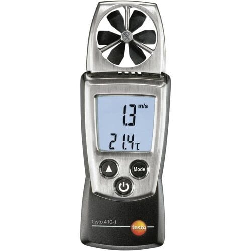 TES luchtsnelheidsmeter 410, ind/aanduiding dig, display verlicht