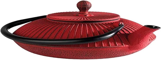 Gietijzeren theepot 'ASIA' - Rood - 0,8 l