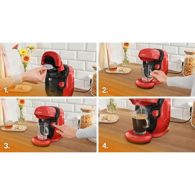Capsule Koffiemachine BOSCH TAS113E Zwart rouge 1400 W 700 ml