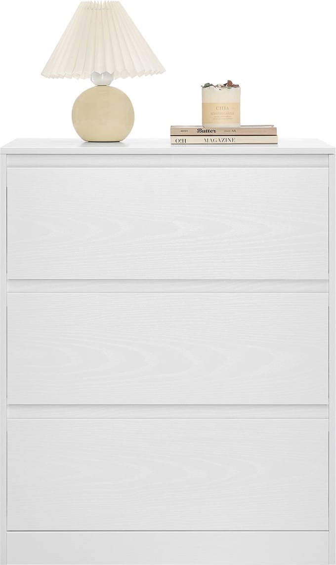 VASAGLE - Ladekast - Met 3 Lades - Voor Slaapkamer - Modern Design