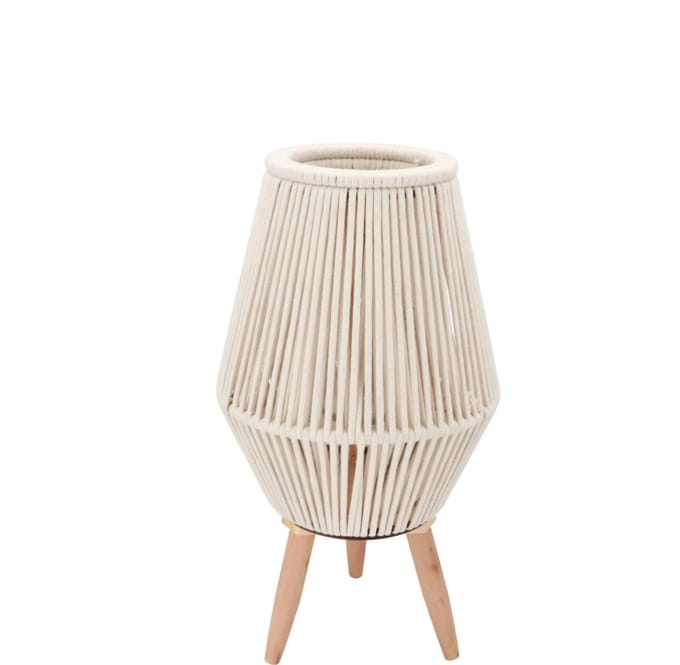 Cruz white lantern on stands 12x21x38cm - windlicht