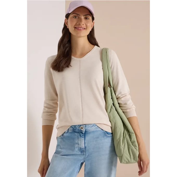 Basic trui met V-hals