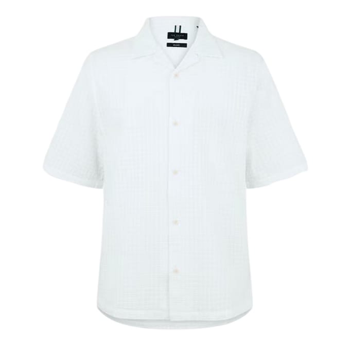 Ted Baker Heren Geometrisch Overhemd (Wit)