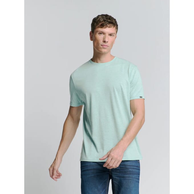 No Excess T-shirt Crewneck Melange Ice Größe: XXL | Basic T-Shirts Outlet | Herren
