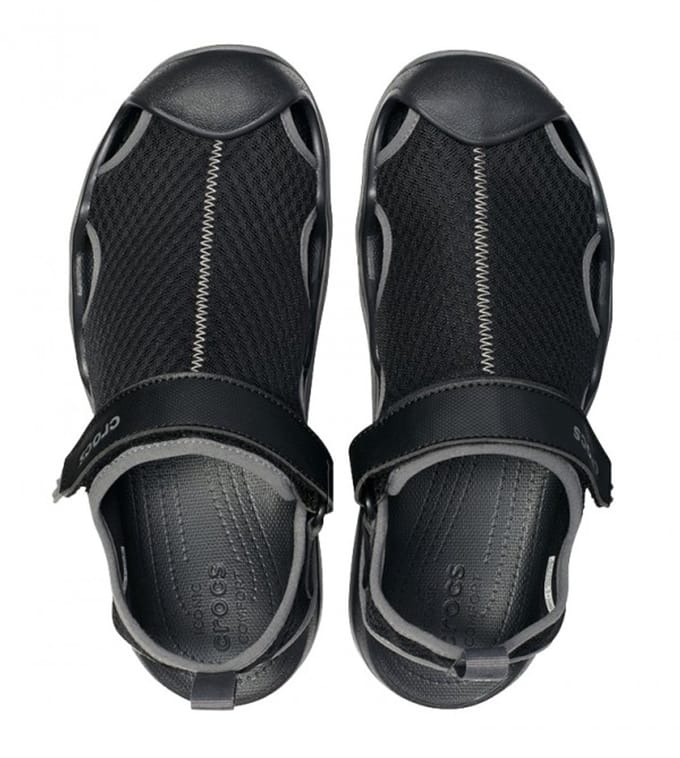 Crocs Swiftwater Mesh Sandalen Zwart/Charcoal Maat 34/35 US 5