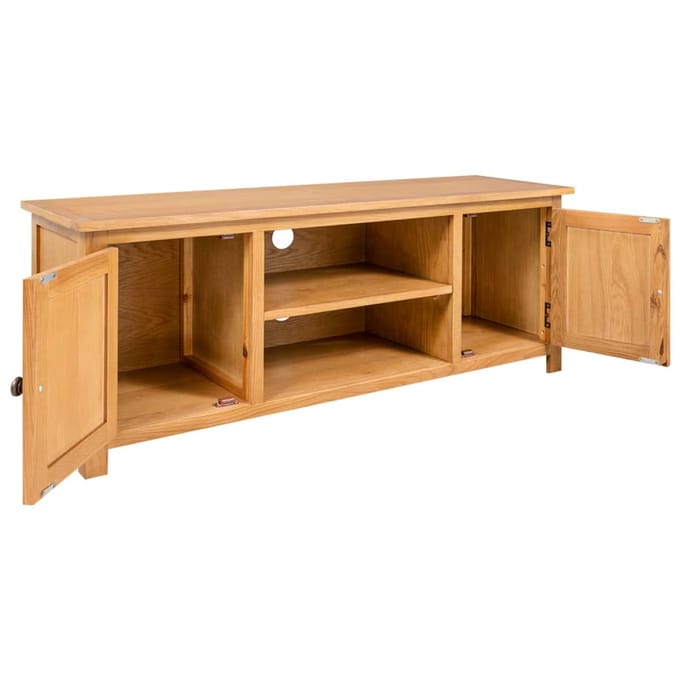 vidaXL - Tv-meubel - 110x35x44 - cm - massief - eikenhout