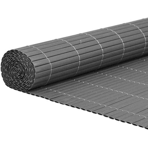 vidaXL - Tuinhek - Dubbelzijdig - Grijs - 1,8x5 - m - PVC