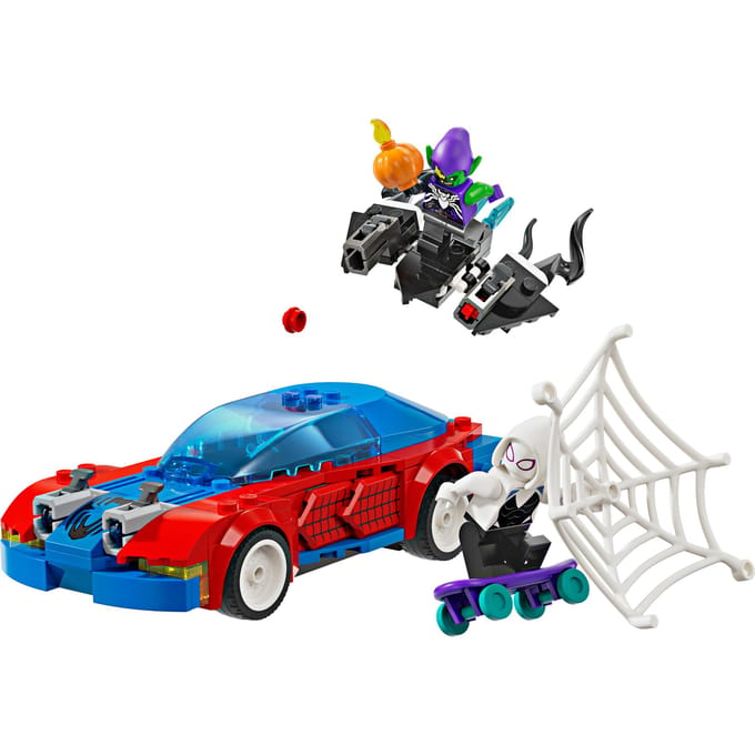 LEGO Marvel Spider-Man racewagen en Venom Green Goblin Bouwbare Spidey Speelgoed Set 76279