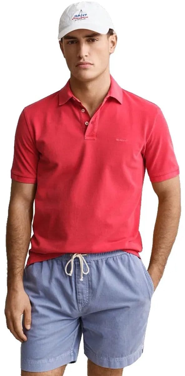Gant 2014057 Korte Mouw Poloshirt Rood S Man