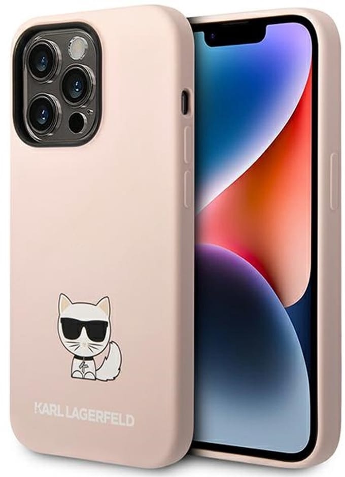 Karl Lagerfeld KLHCP14XSLCTPI iPhone 14 Pro Max 6.7 "hardcase light pink / light pink Silicone Choupette Body