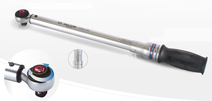Momentsleutel 3/8" 20-100 Nm, 72 Tanden, Antislipgreep