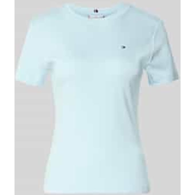 Slim fit T-shirt van puur katoen