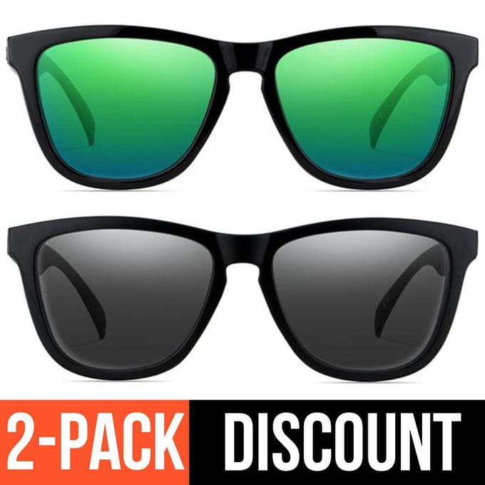 Reboot Optics® Zonnebril Heren | Zonnebril Dames | Polarized | Gepolariseerd | 2-pack