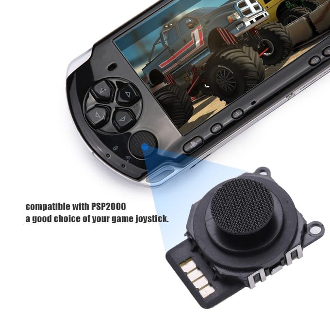 Draadloze Professionele 2 stuks 3D Knop Joystick Stick Rocker voor PSP 2000 Super Licht gray