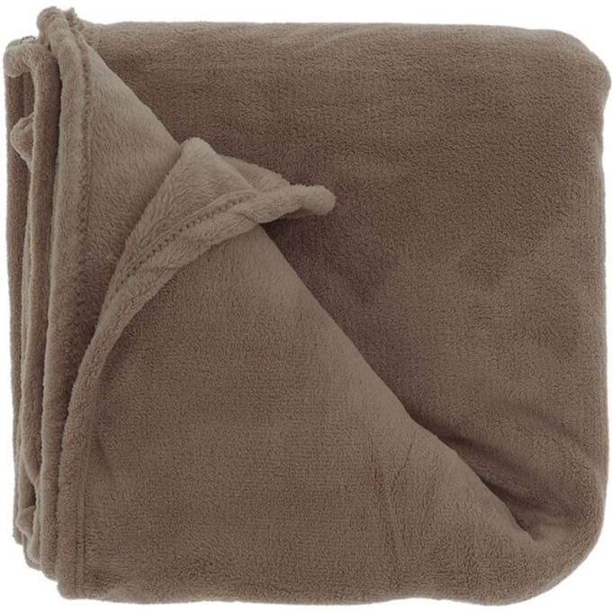 Unique Living - Plaid Claudi Taupe - 130x160cm