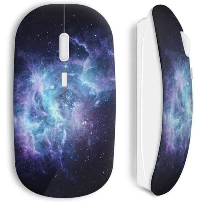 Galaxy blauwe draadloze muis