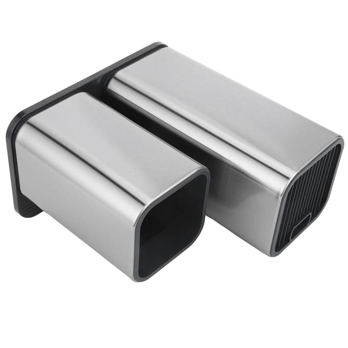 2-in-1 messenhouder, keukenaccessoires, roestvrijstalen messenhouder gray